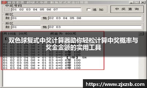 双色球复式中奖计算器助你轻松计算中奖概率与奖金金额的实用工具